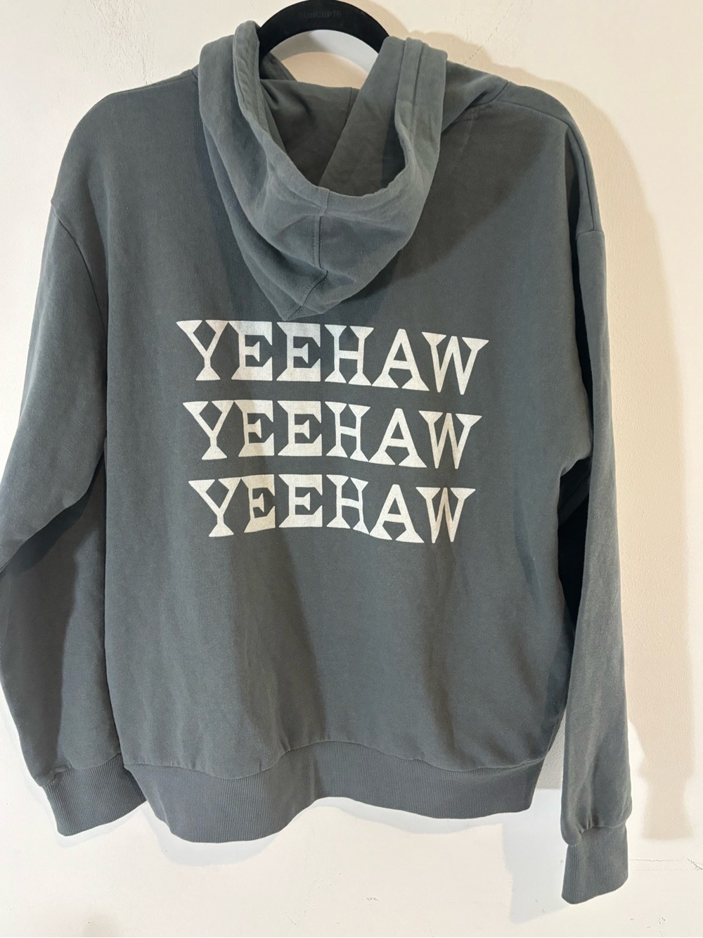 Desert Bloom Women Medium Yeehaw Blue Agave Hoodie Casual Western Fall